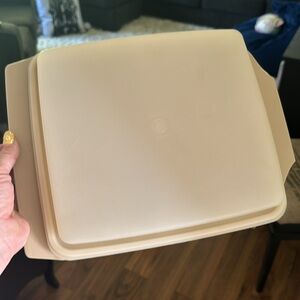 Tupperware vintage container separator with lid